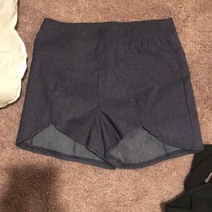 Denim looking dress shorts